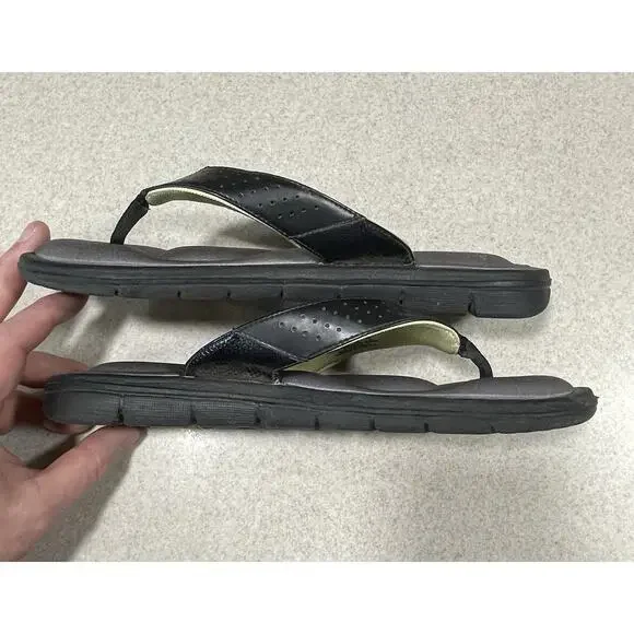 Nike Comfort Cushioned Footbed Flip Flops Women's 10 Thong Sandals Black-Summer - Picture 5 of 11